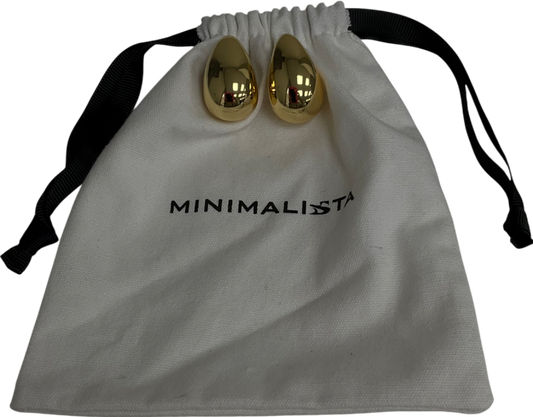 minimalista Metallic Gold Chunky Earrings One Size