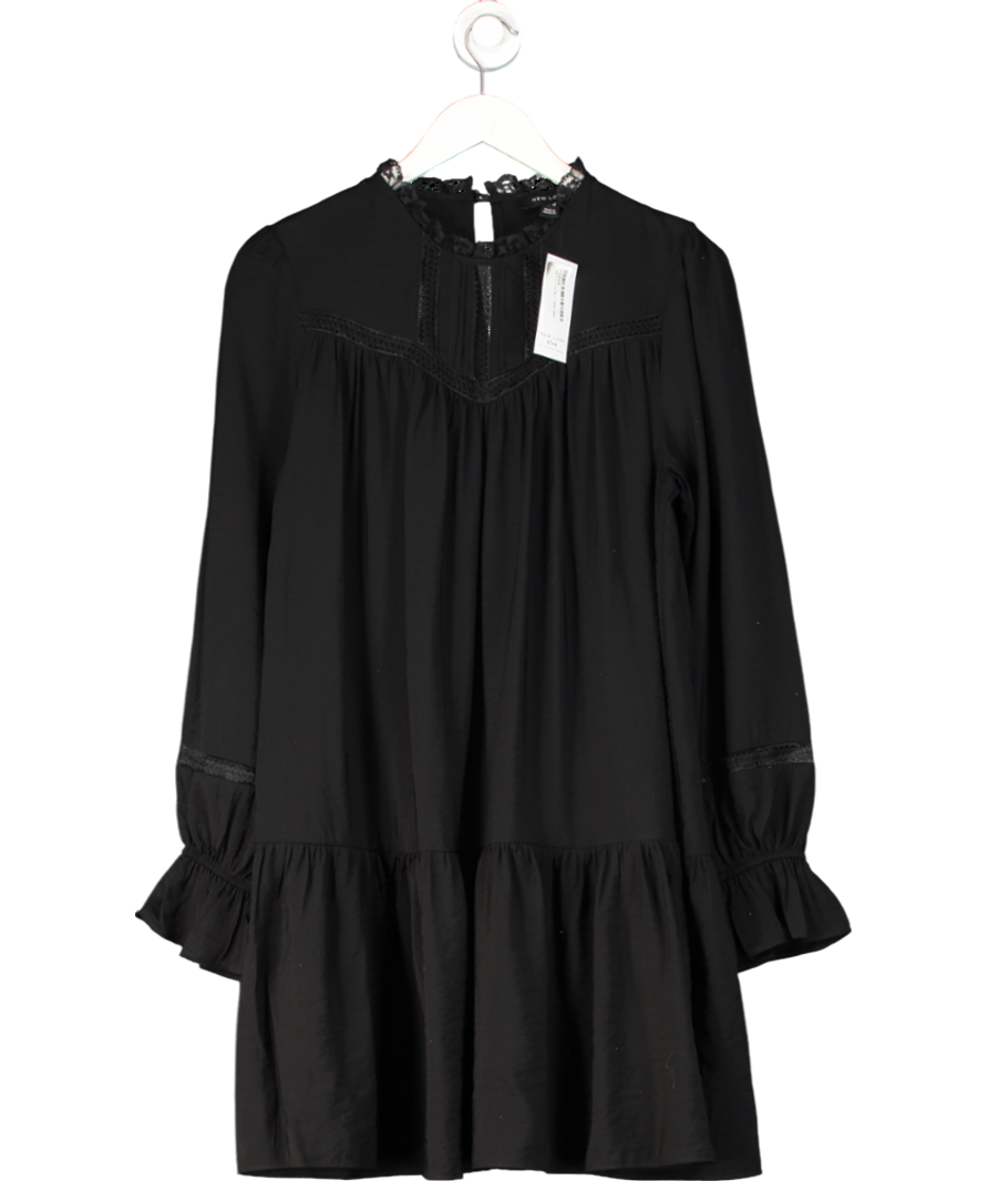 New Look Black Lace Insert Dress UK 14