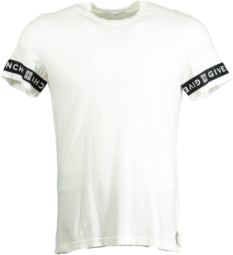 Givenchy White Logo Band Slim fit T-Shirt UK XS