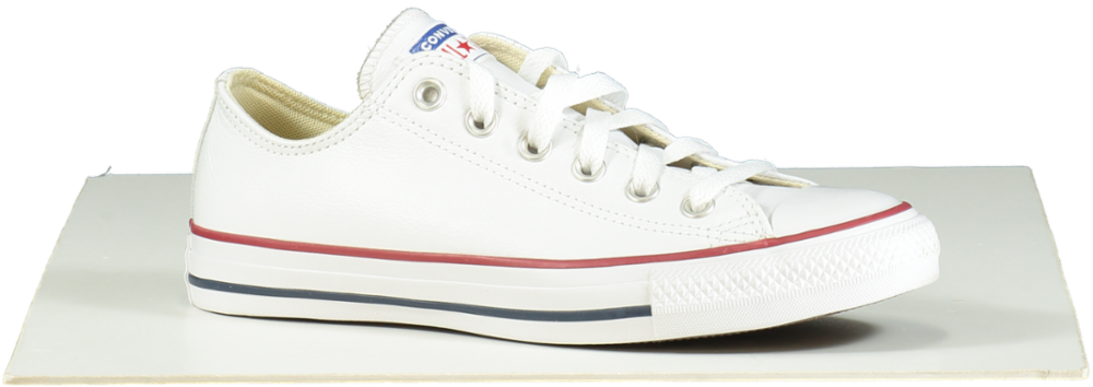 Converse White Chuck Taylor All Star Ox All Leather Trainers UK 5