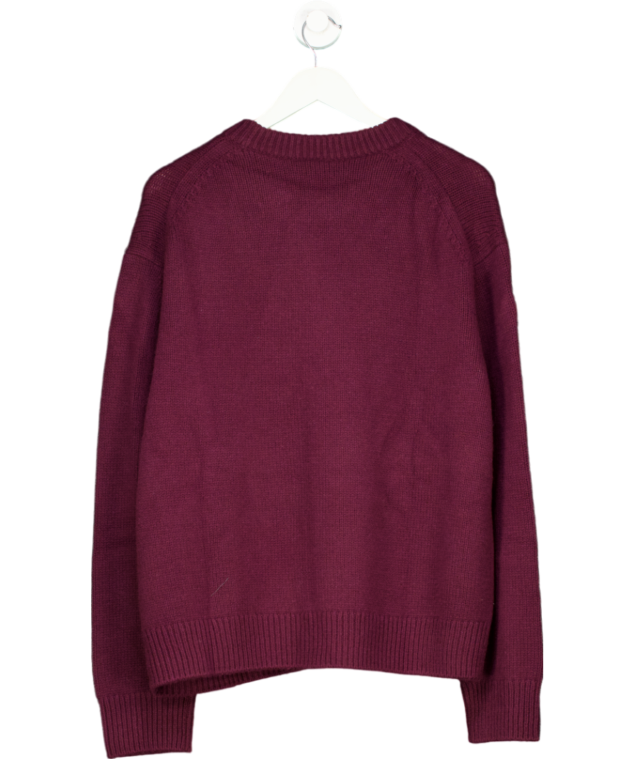 Arket Red Wool Blend Oversized Jumper UK L