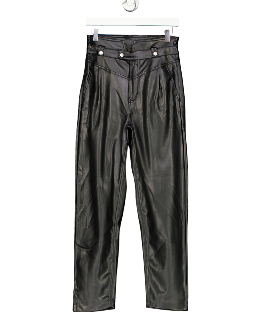 Blank NYC Black Vegan Leather Trousers W27