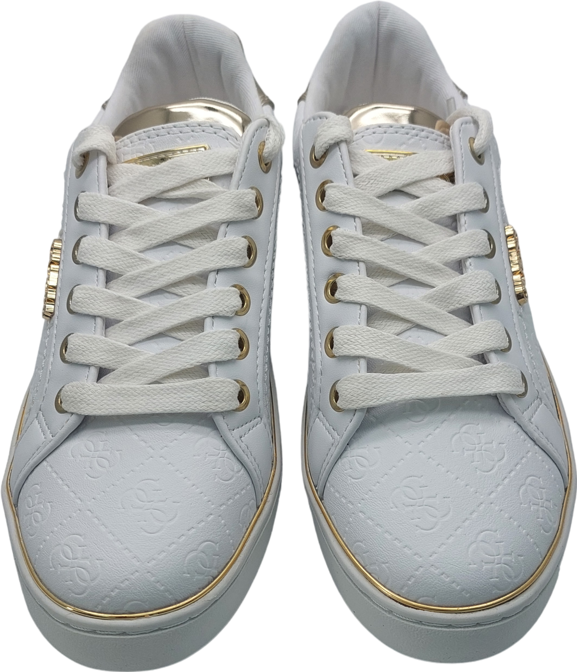 Guess White Buckie Debossed 4g Logo Sneaker UK 4 EU 37 👠