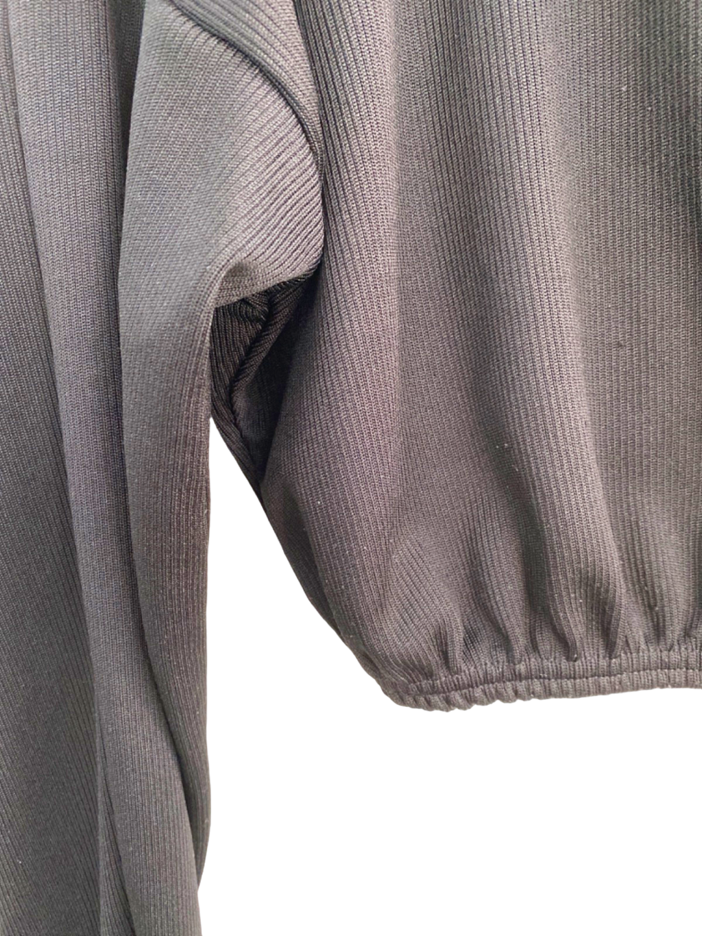 PrettyLittleThing Black Half-Zip Cropped Jumper UK 8