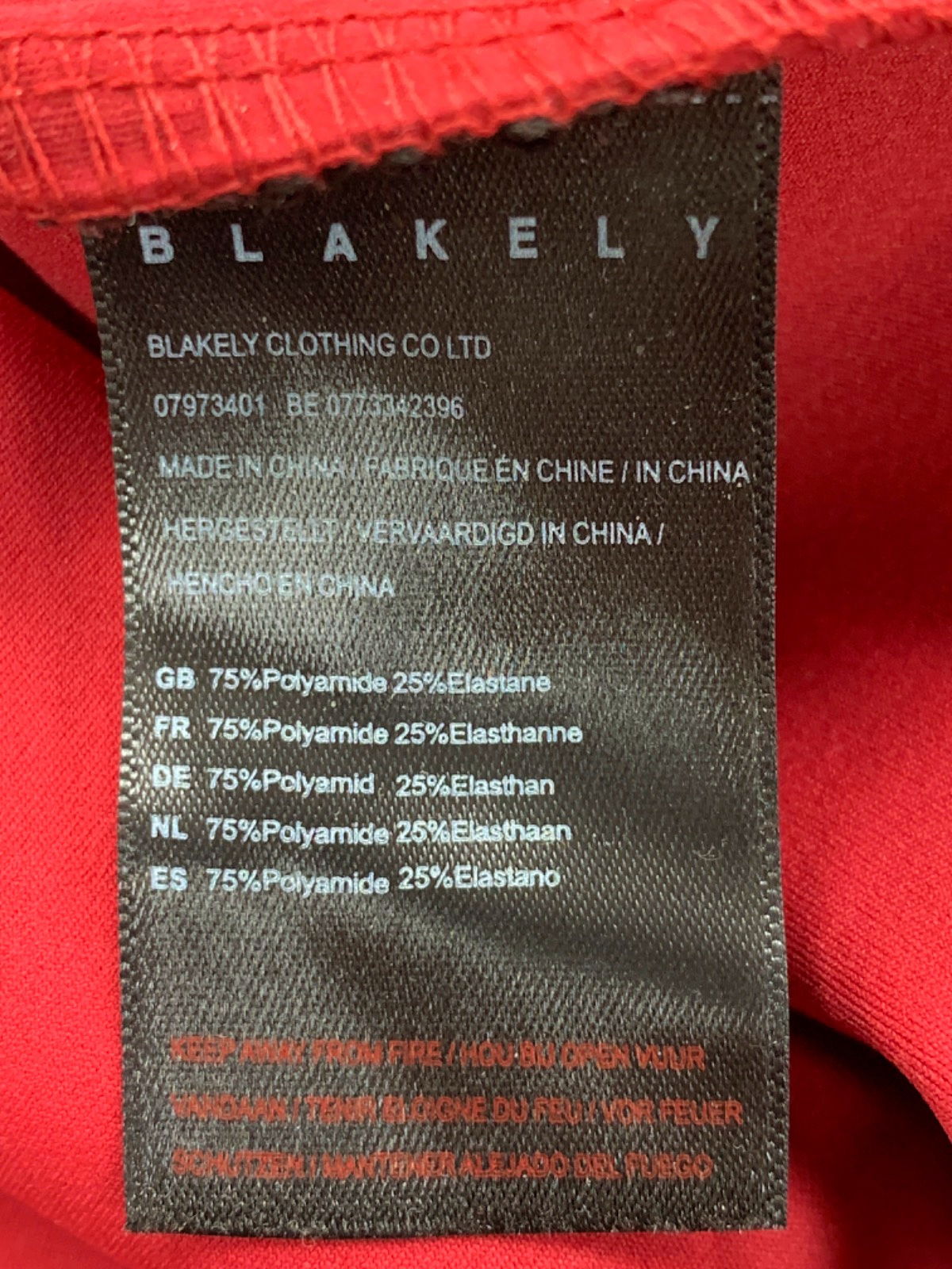 Blakely Red Zip-Up Jacket UK S
