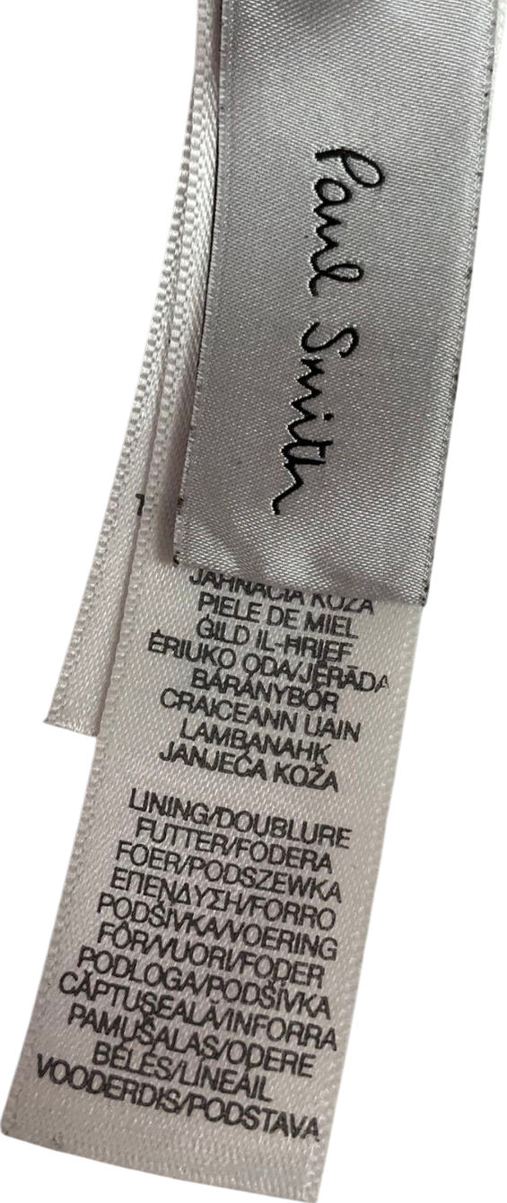 paul & smith Brown Leather 'concertina' Gloves UK L