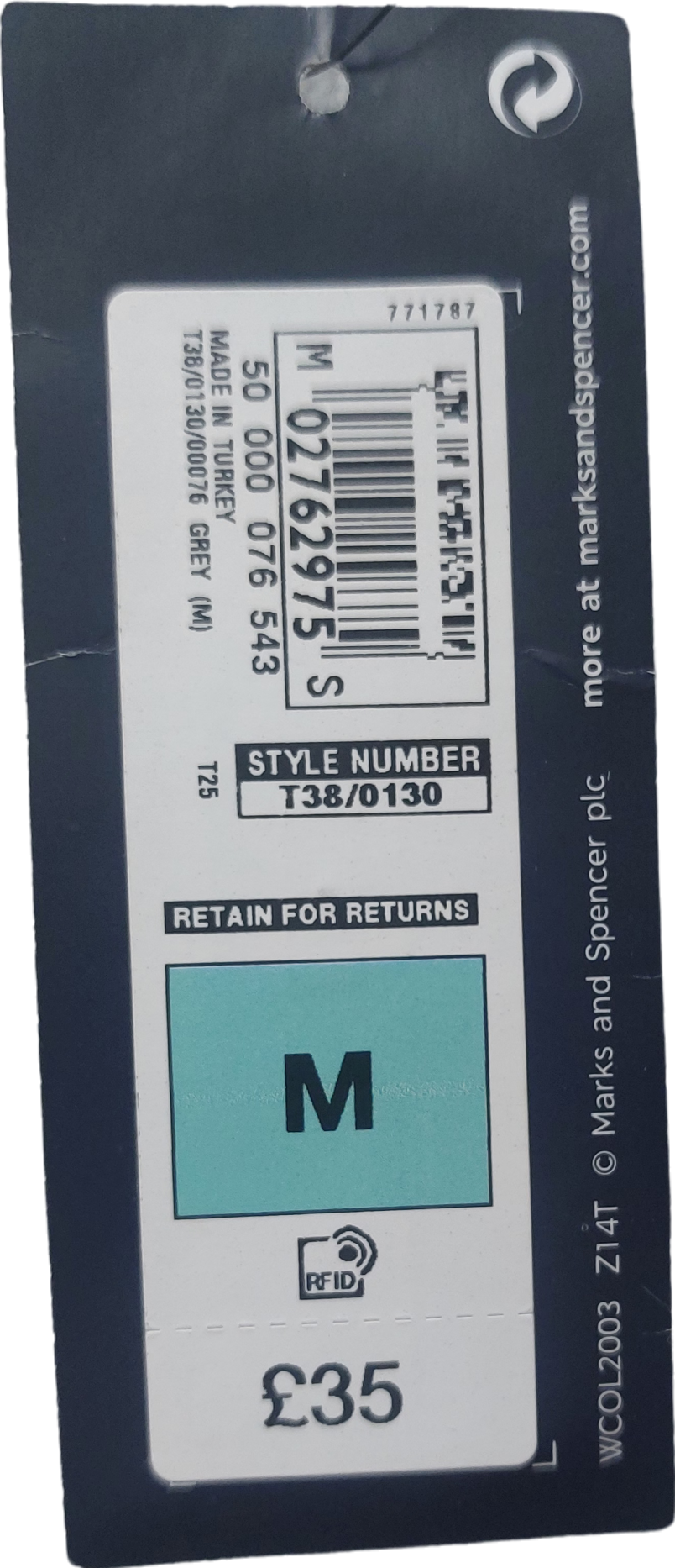 M&S Grey Cable Knit Jumper UK M