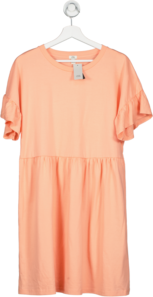 River Island Orange Frill Mini Dress UK 10