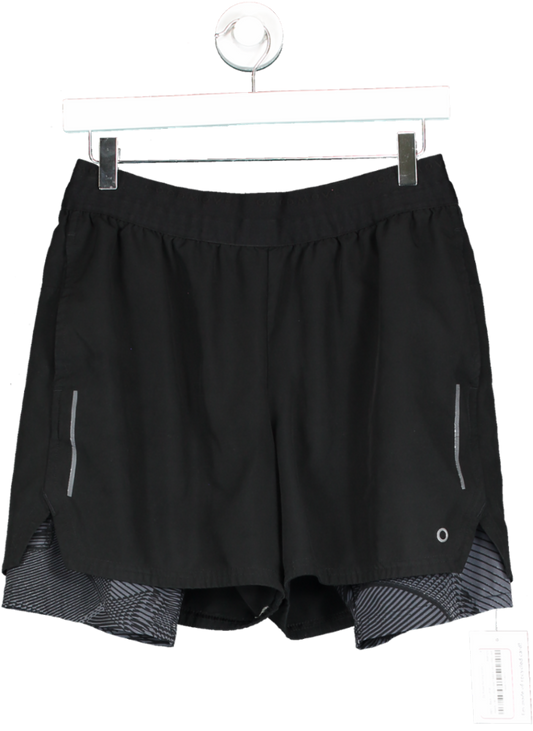 M&S Black Zip Pocket Running Shorts UK M