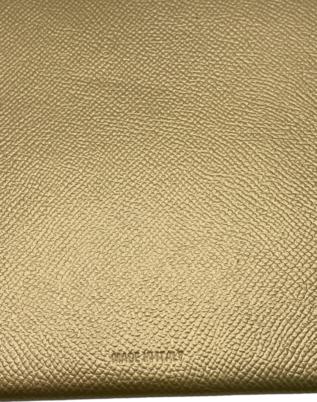Santoni Gold Leather Envelope Clutch personalised JS
