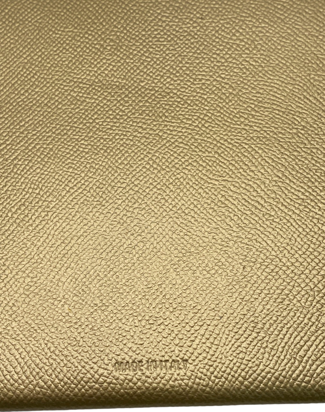 Santoni Gold Leather Envelope Clutch personalised JS