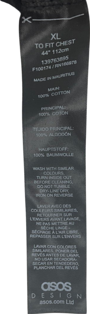 ASOS Boxy Oversized T-shirt With Golf Front Print In Black UK XL