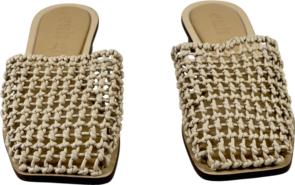 CULT GAIA Off- White 25mm Merida Mule Shoes UK 6 EU 39 👠