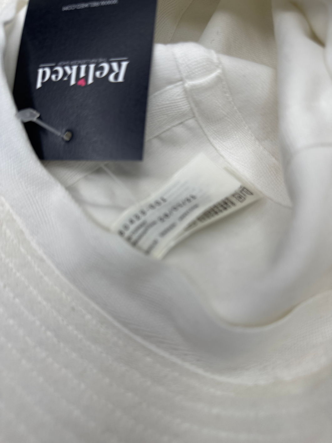 Arket White Terry Bucket Hat 54cm UK S