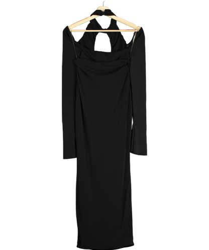 House of CB Black Jersey Cut-out Maxi Dress UK S