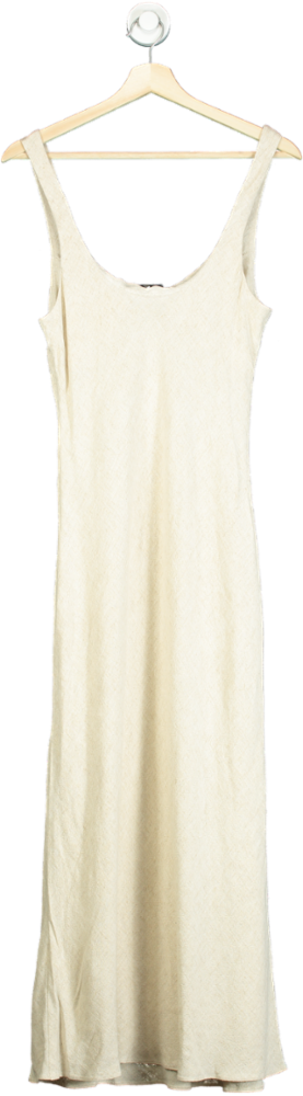 New Look Beige Pam Plain Scoop Bias Dress UK 10