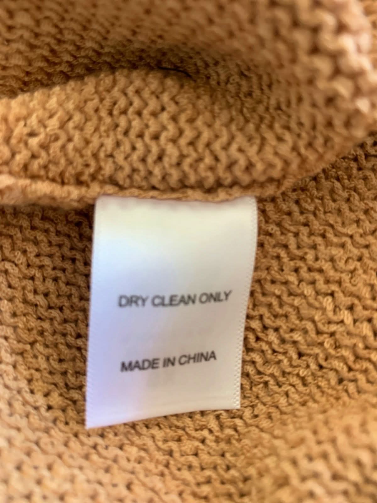 Fashion Nova Tan Knit Cutout Dress XS