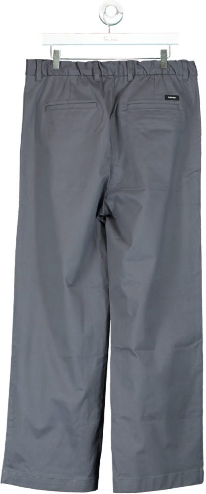 Calvin Klein Grey Relaxed Wide Fit Trousers UK L