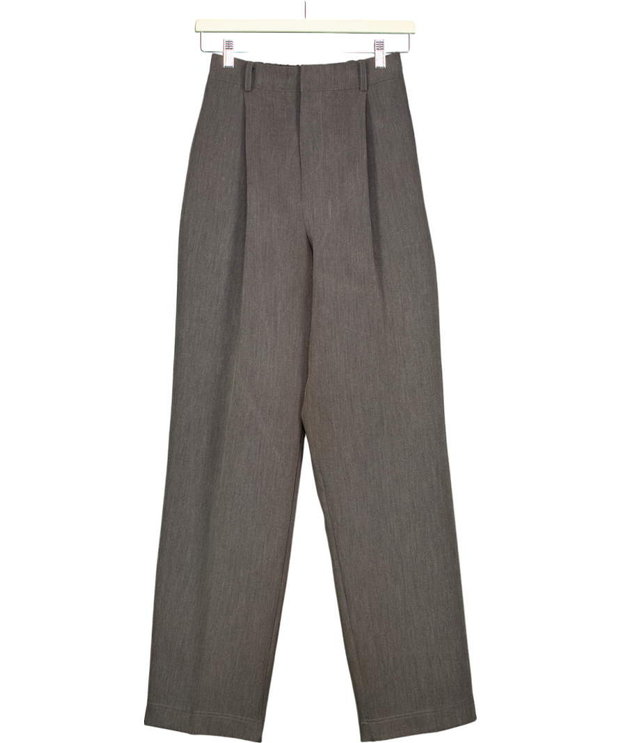 FUCHSIA SHAW Grey Tailored Straight Leg Trouser UK 6