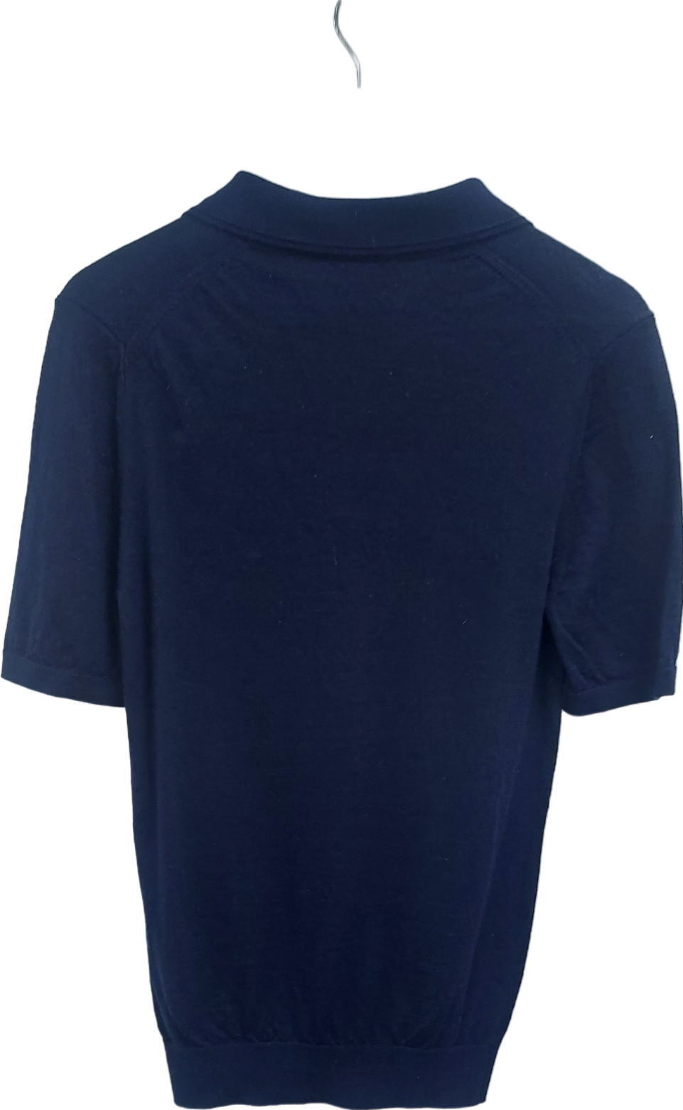 REISS Blue Duchie Merino Wool Polo Shirt UK S