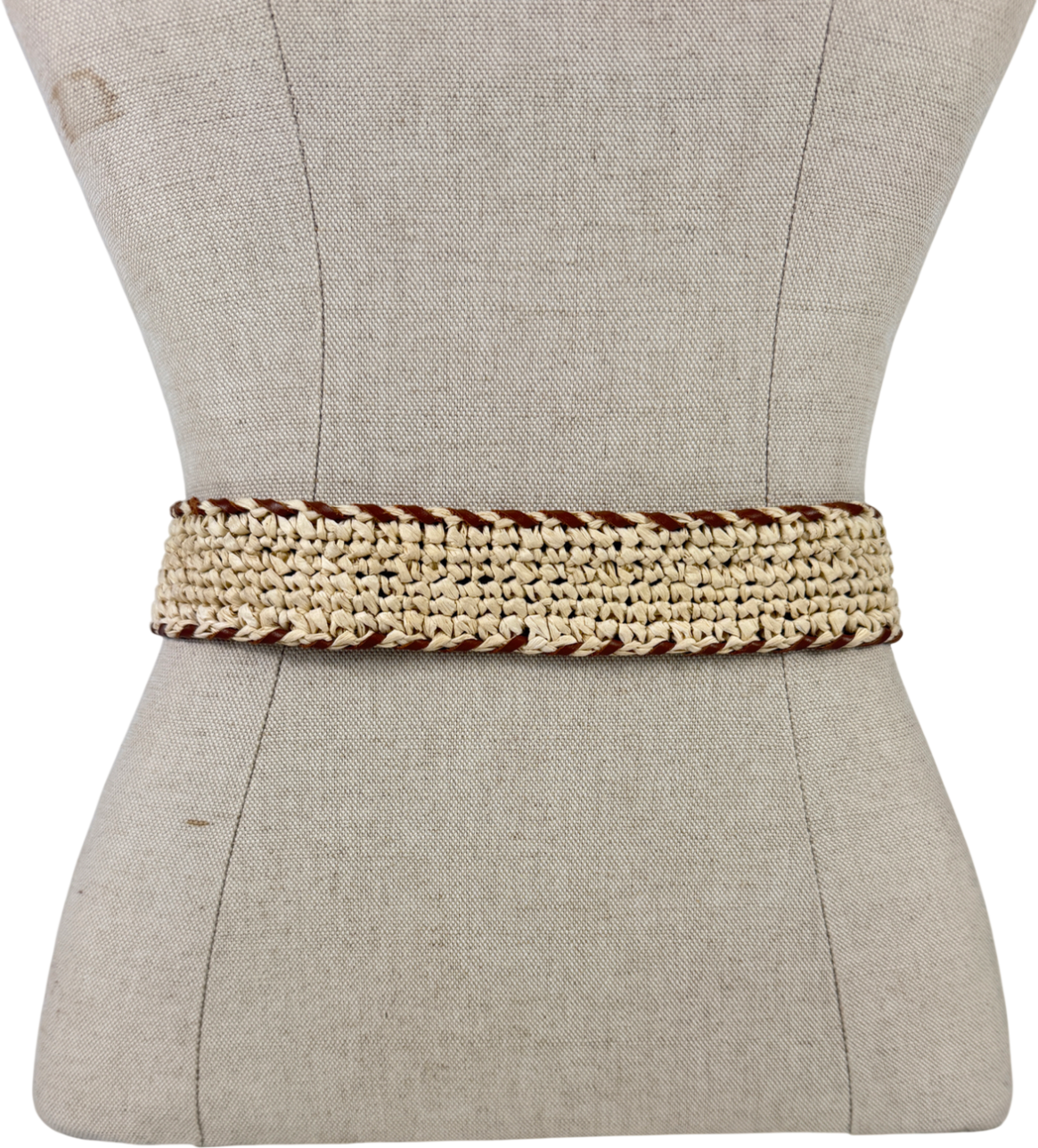 Hobbs Brown Abbie Raffia Belt UK S