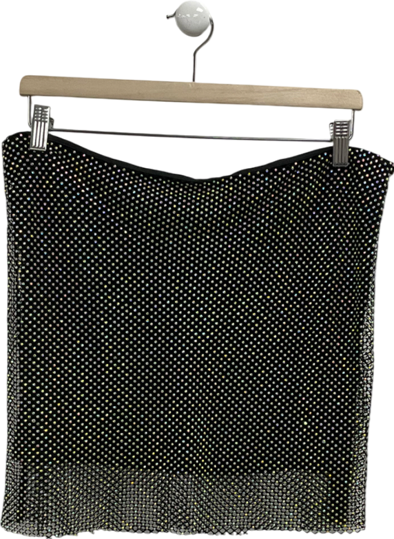 SLA the label Black Romi Diamante Skirt UK L