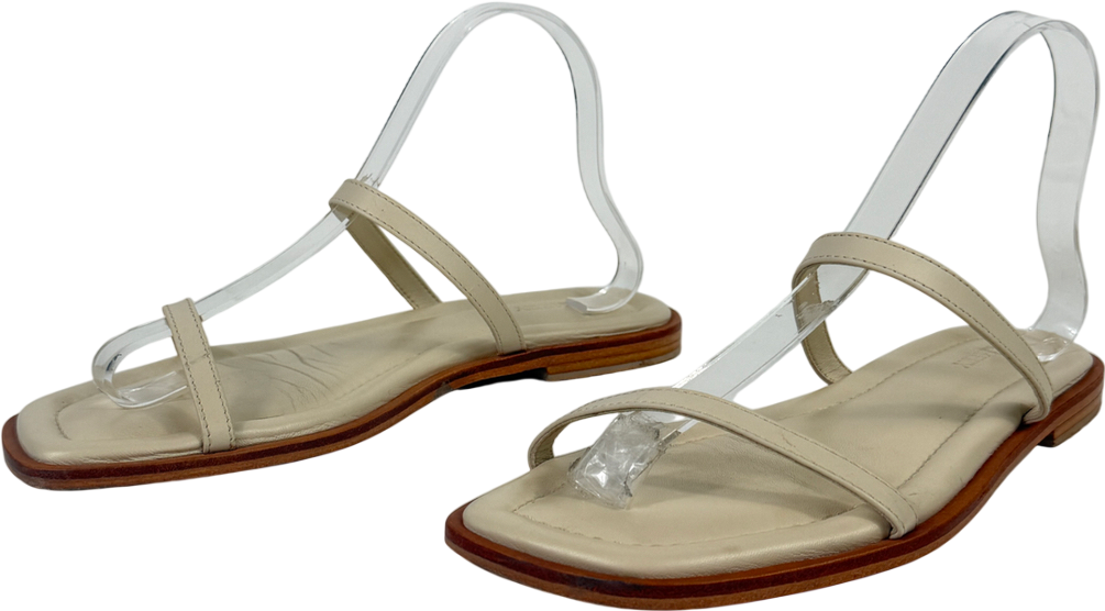 A.emery Cream Lome Leather Sandals UK 7 EU 40