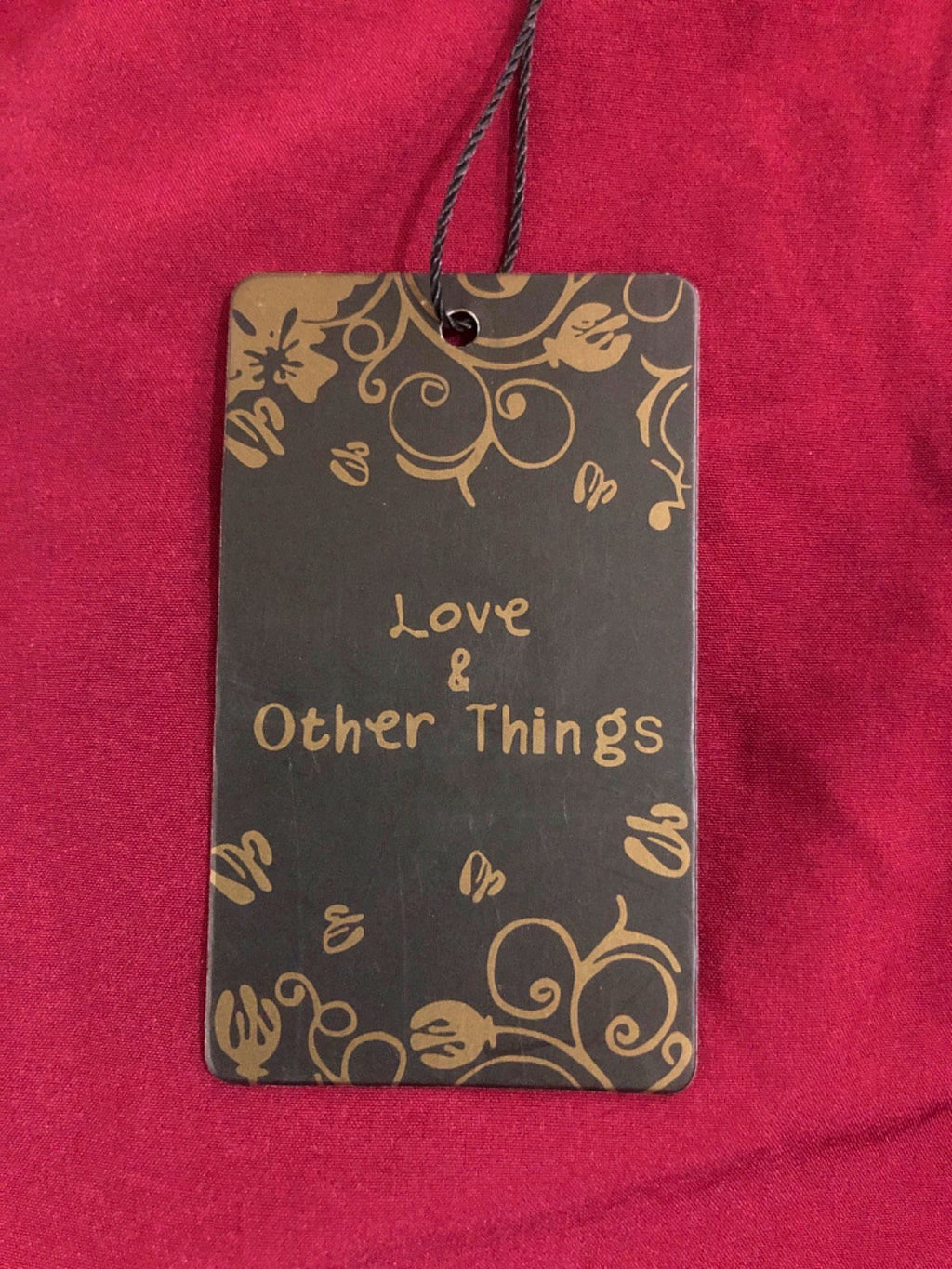 Love & Other Things Red Puff Sleeve Dress UK L