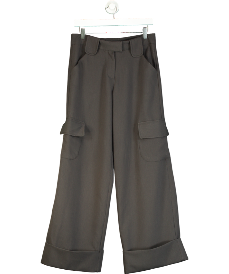 RecoverXMoment Grey Wide-leg Cargo Trouser UK XS