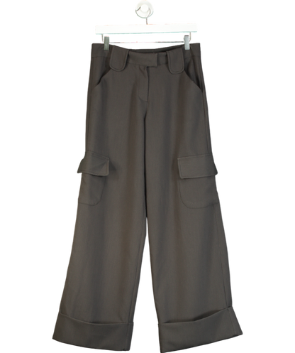 RecoverXMoment Grey Wide-leg Cargo Trouser UK XS