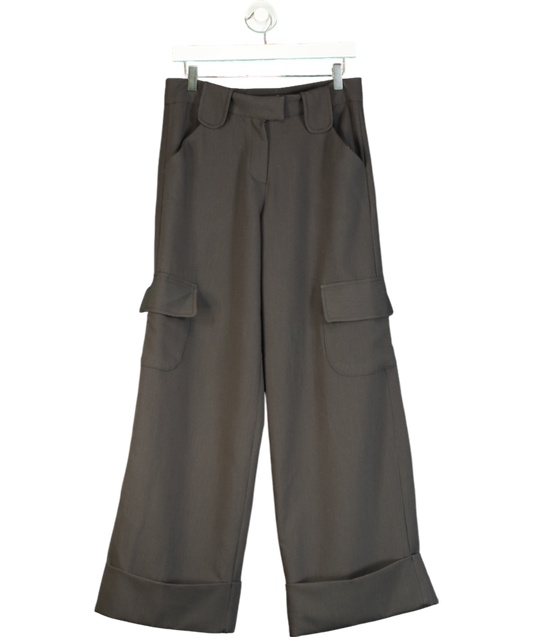 RecoverXMoment Grey Wide-leg Cargo Trouser UK XS