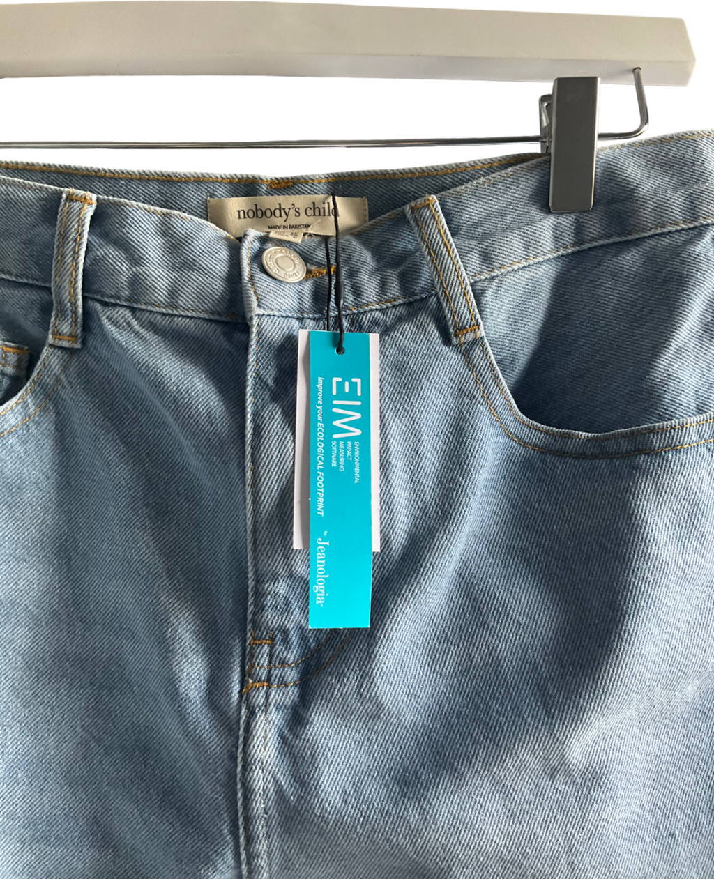 Nobodys child Blue Clapham A-line Denim Shorts In Light Wash UK 10