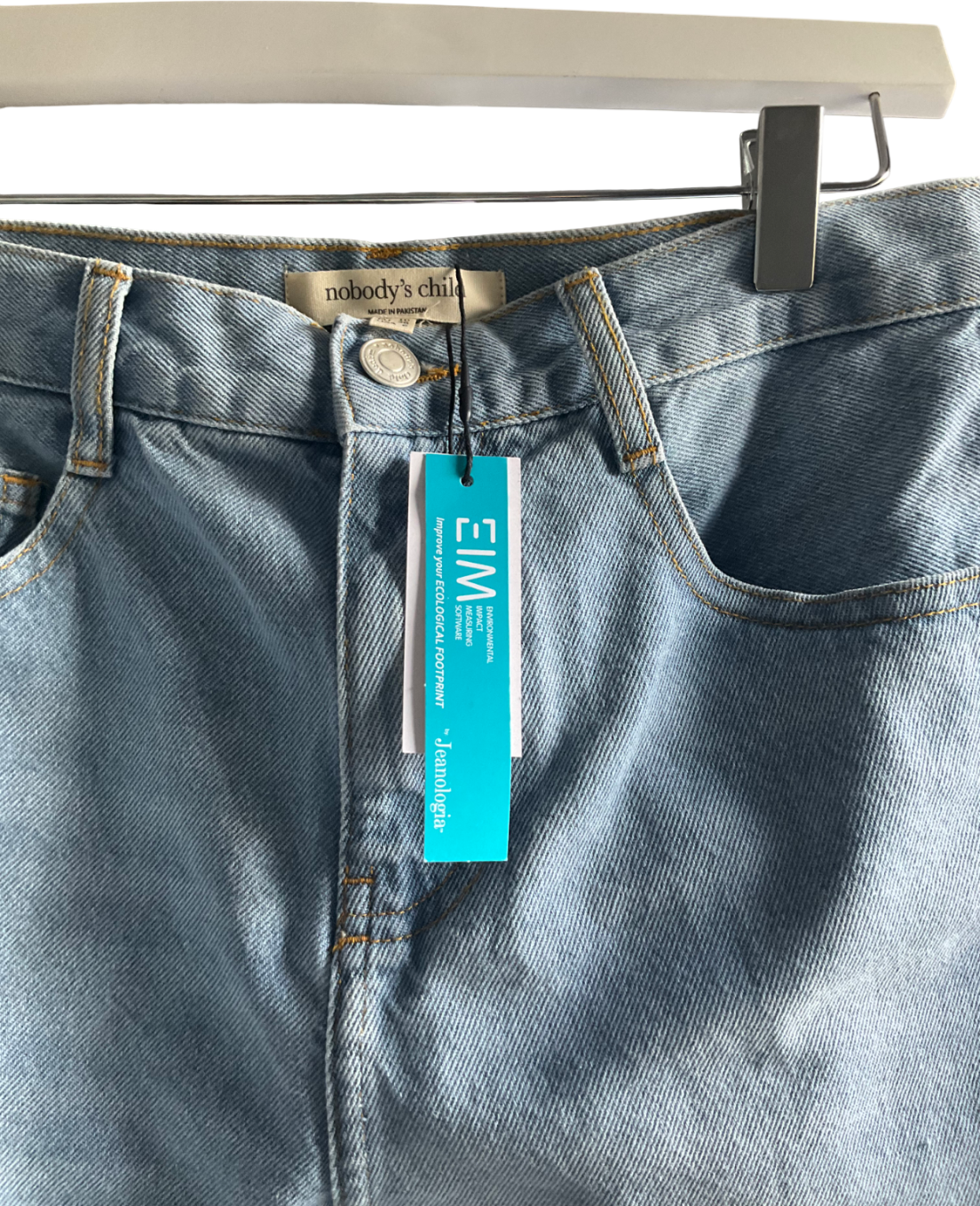 Nobodys child Blue Clapham A-line Denim Shorts In Light Wash UK 10