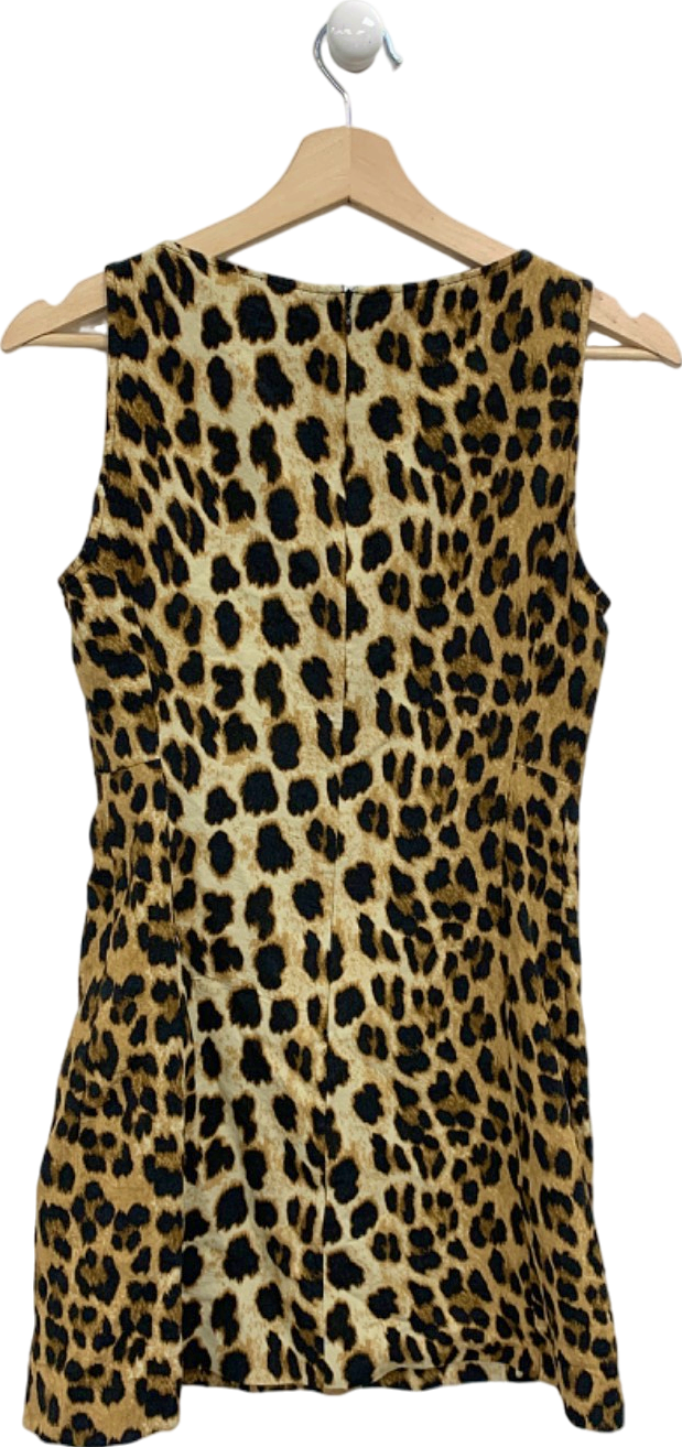 Zara Multi Leopard Print Sleeveless Top UK XS