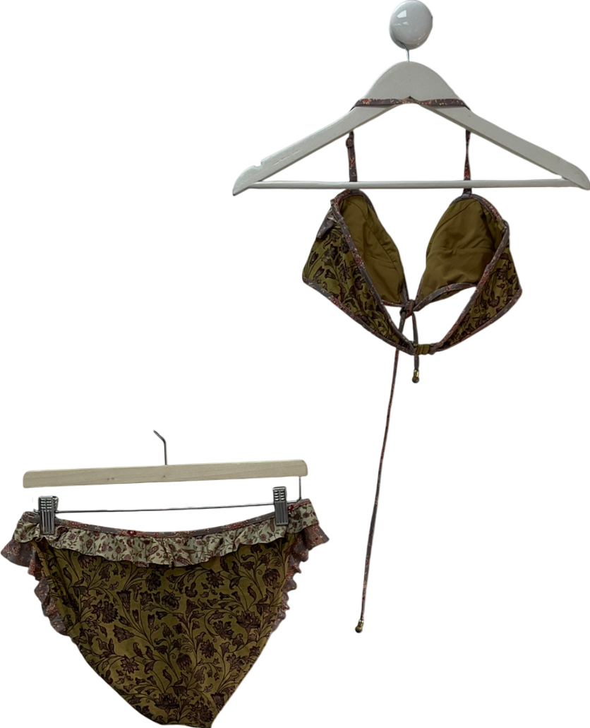 Zimmermann Floral Green Bikini Set UK M