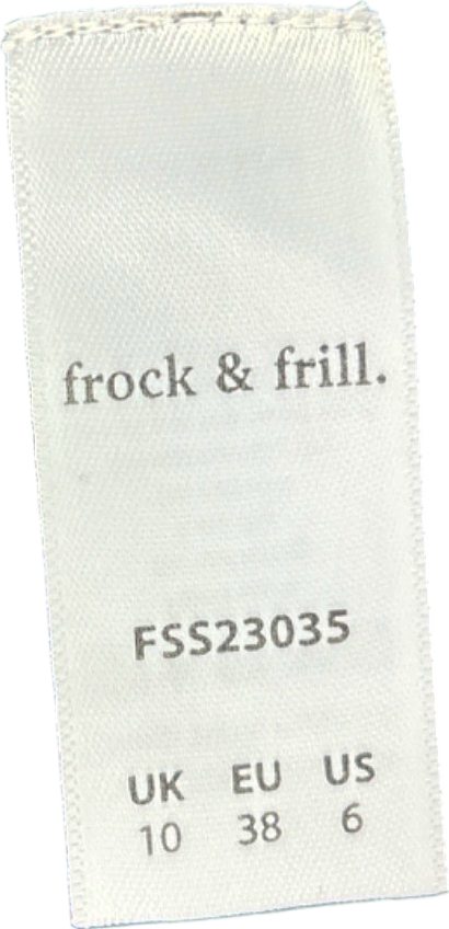 Frock & Frill Navy Embellished Long Sleeve Dress UK 10