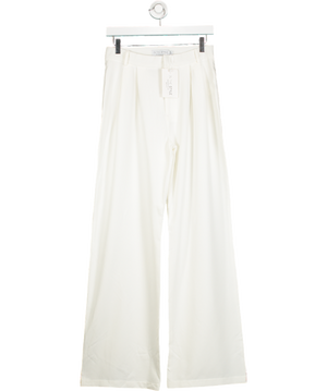 In The Style White Tailored Wide Leg Trousers UK 8