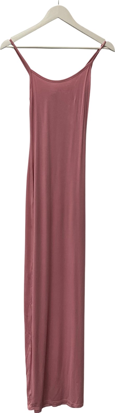 PrettyLittleThing Pink Shape Rose Jersey Strappy Maxi Dress UK 6