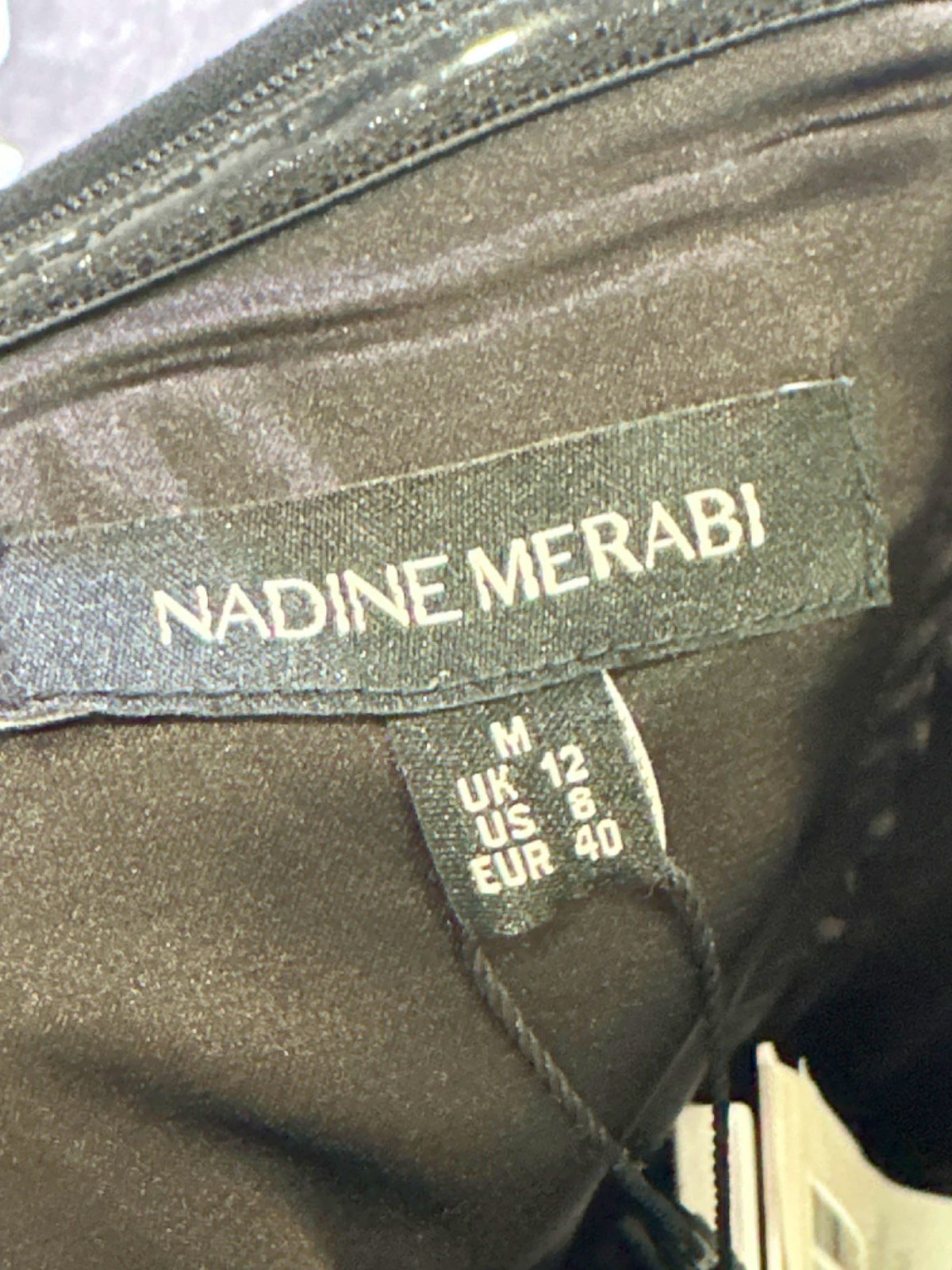 Nadine Merabi Black Jumpsuit UK 12