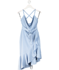 Lavish Alice Sawyer Cross Back Cowl Neck Midi Dress In Cornflower Blue UK 8