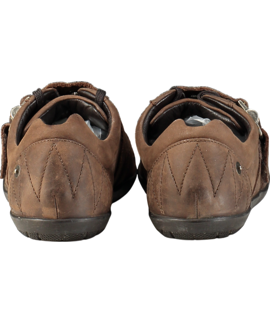 Dior Brown Nubuck 2000s Buckle Trainers UK 7.5 EU 40.5 👠