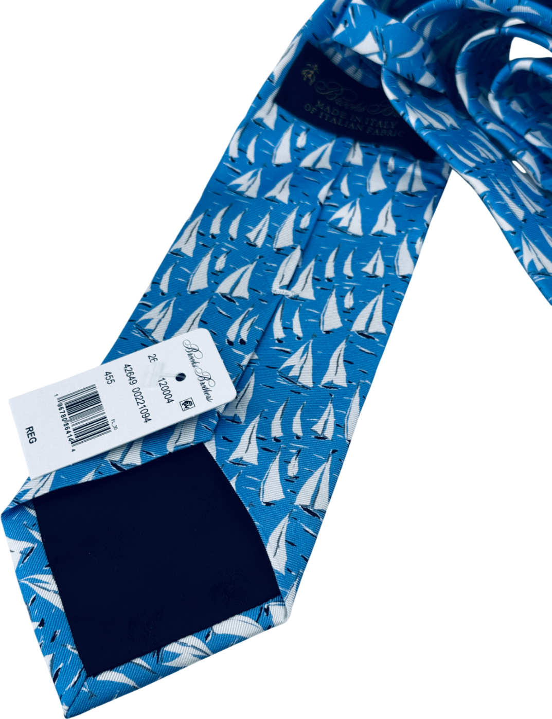 BROOKS BROTHERS Sky Blue Sailing Print Neck Tie One Size