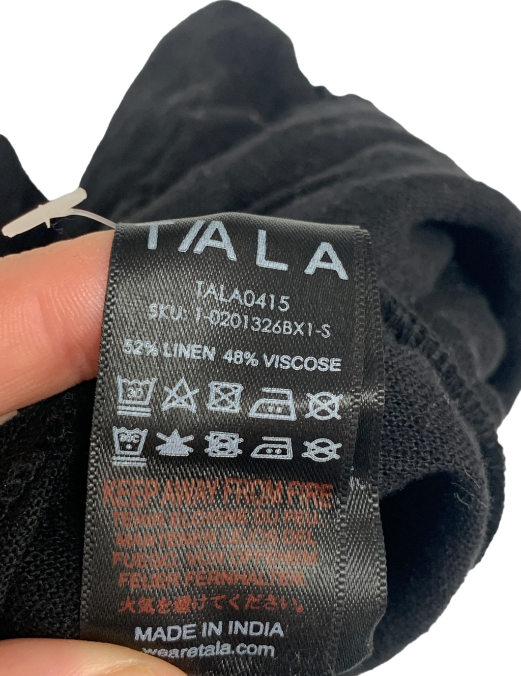 T/ALA Line Black Shorts UK S