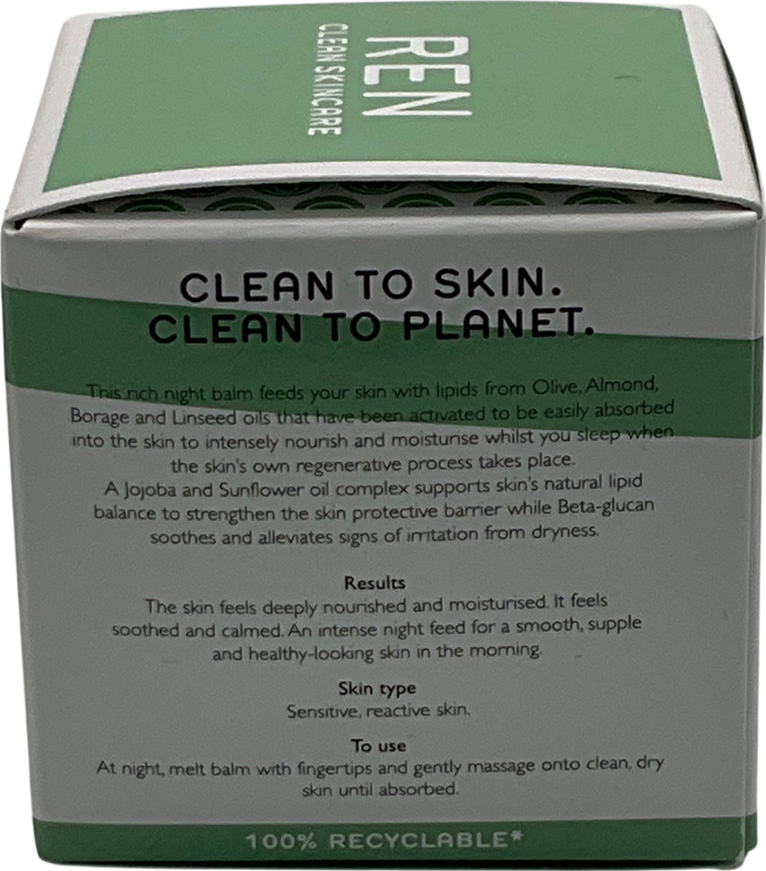 REN Clean Skincare Face Evercalm Overnight Recovery Balm 30ml