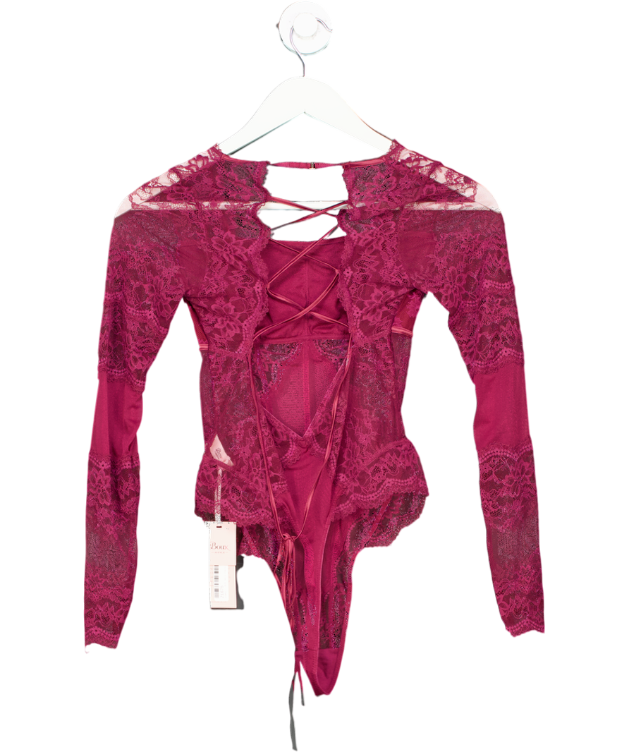 boux avenue Red Wine Blair Bodysuit UK 8