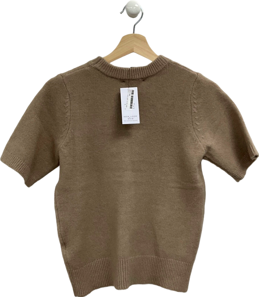 New Look Khaki Short Sleeve Jumper UK 6