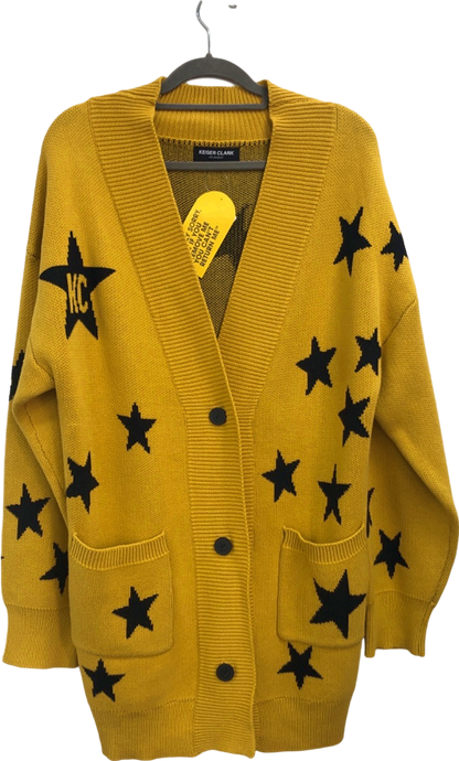 Keiser Clark Yellow Star Pattern Cardigan UK M