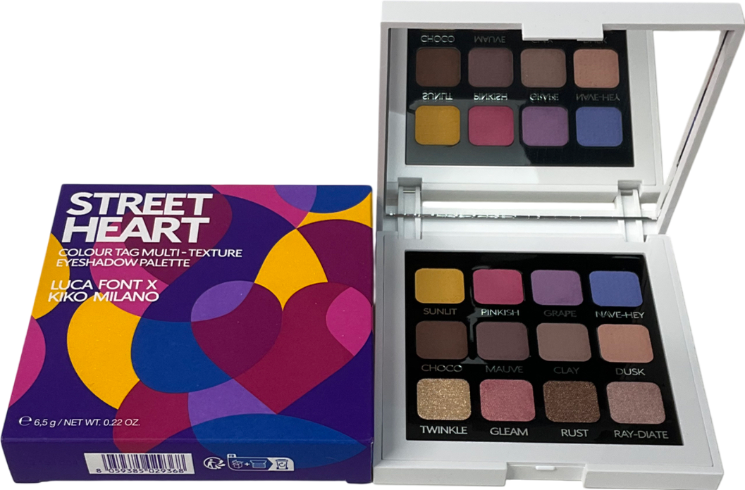 kiko Street Heart Colour Tag Multi-texture Eyeshadow Palette 6.5
