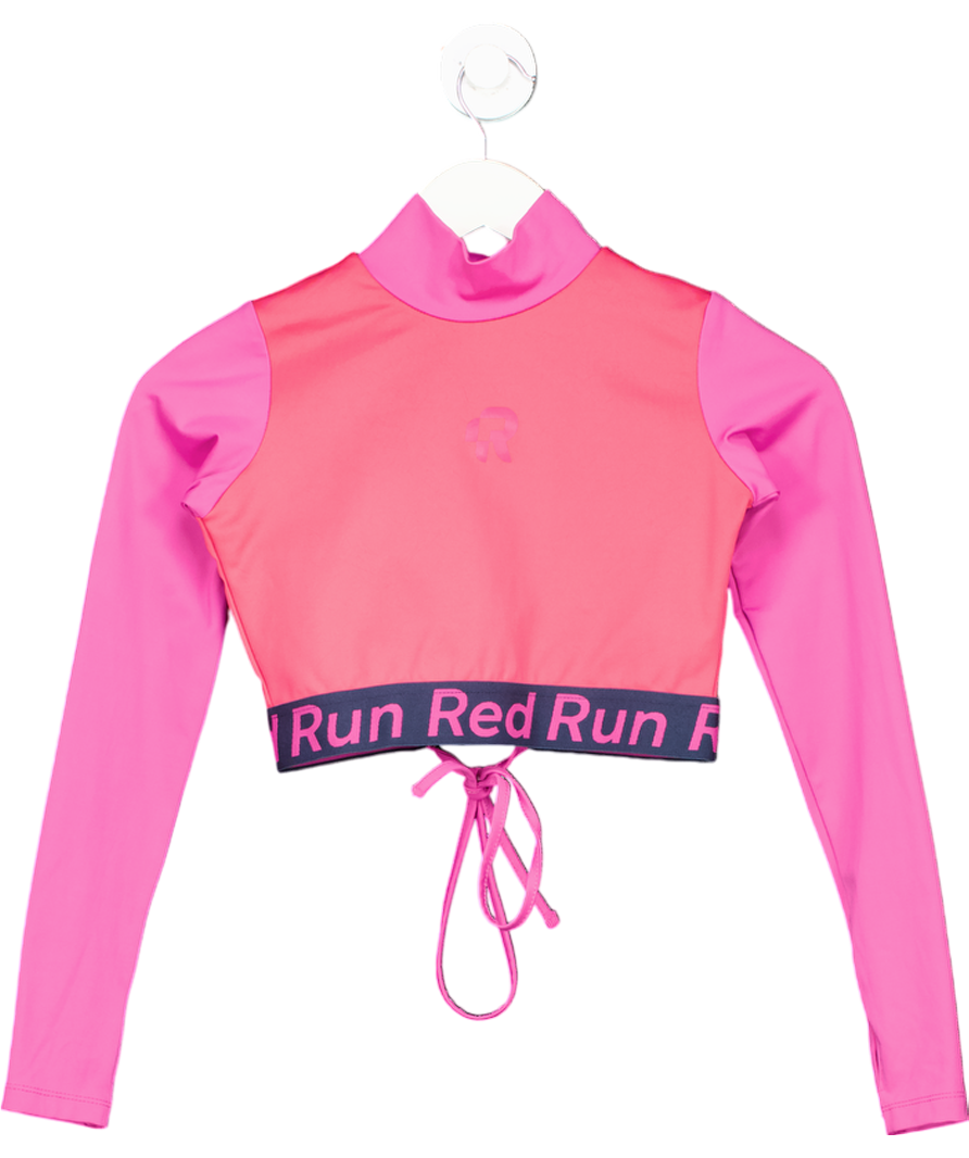 red run Pink Backless Crop Top - Azalea UK XS