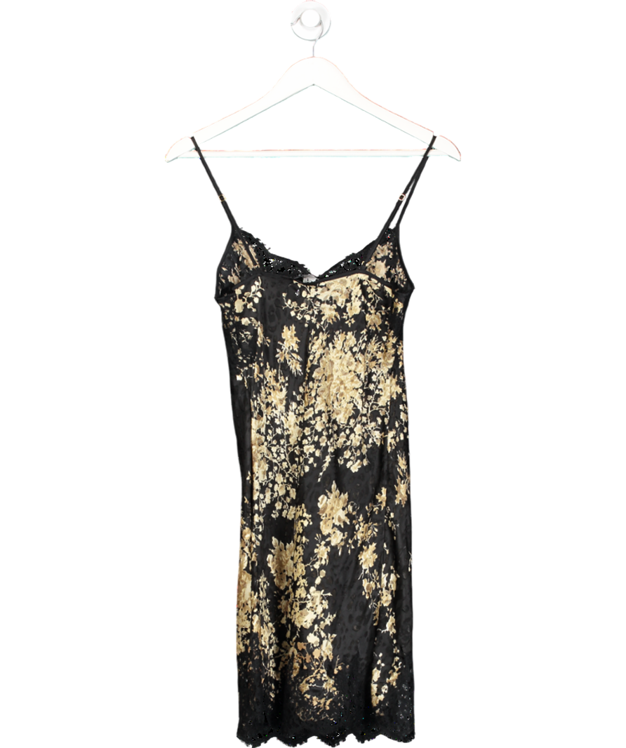 Lise Charmel Black Silk Blend Devore Chemise Slip dress / Nightdress UK S